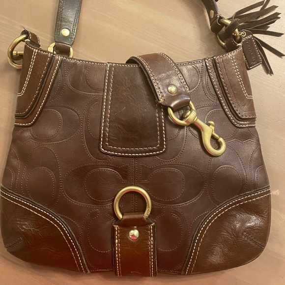 Vintage Lightly Used Leather Coach Purse - Picture 1 of 4